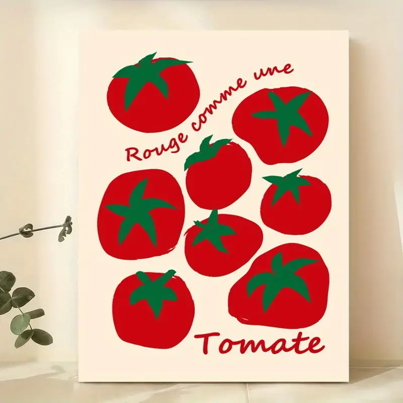 Wall Texture Spray - Modern Colorful Red Tomatoes Wall Art