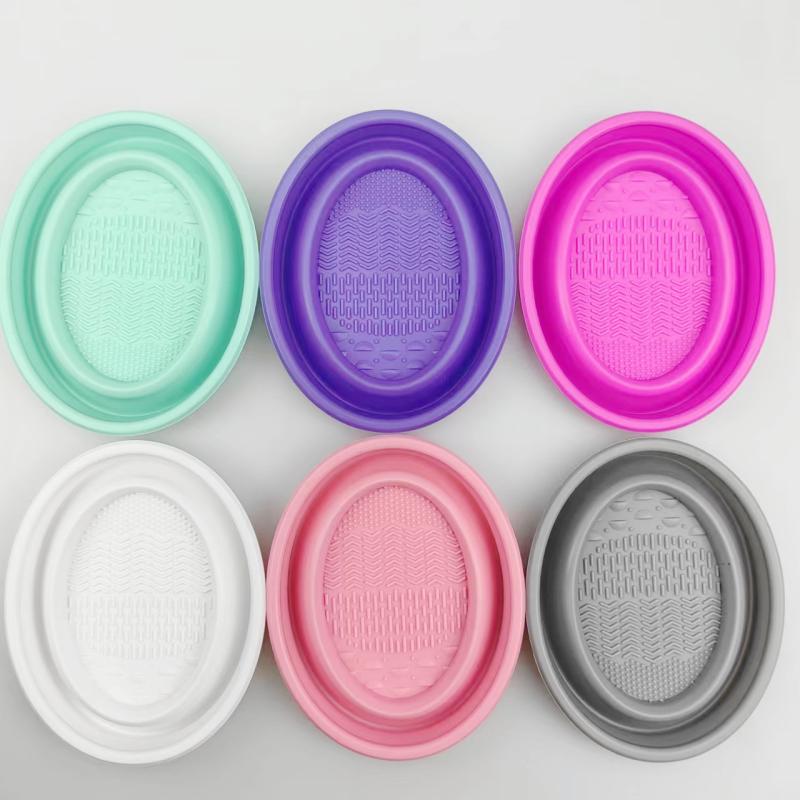 Home Improvement And Tools - Folding Powder Puff Cleaning Bowl Eyeshadow