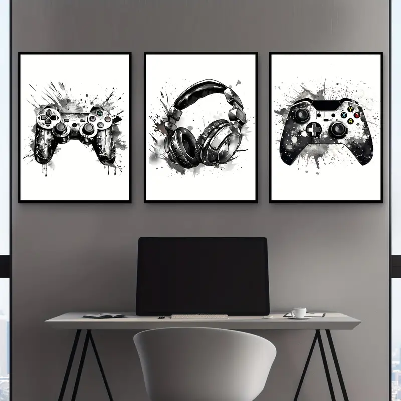 Wall Texture Spray - 3pcs frameless Canvas Painting 3pcs/set Gaming