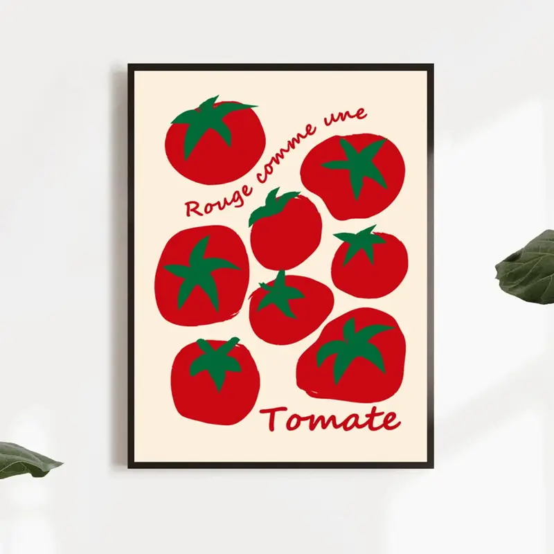 Modern Colorful Red Tomatoes W - Wall Texture Spray recension och pris