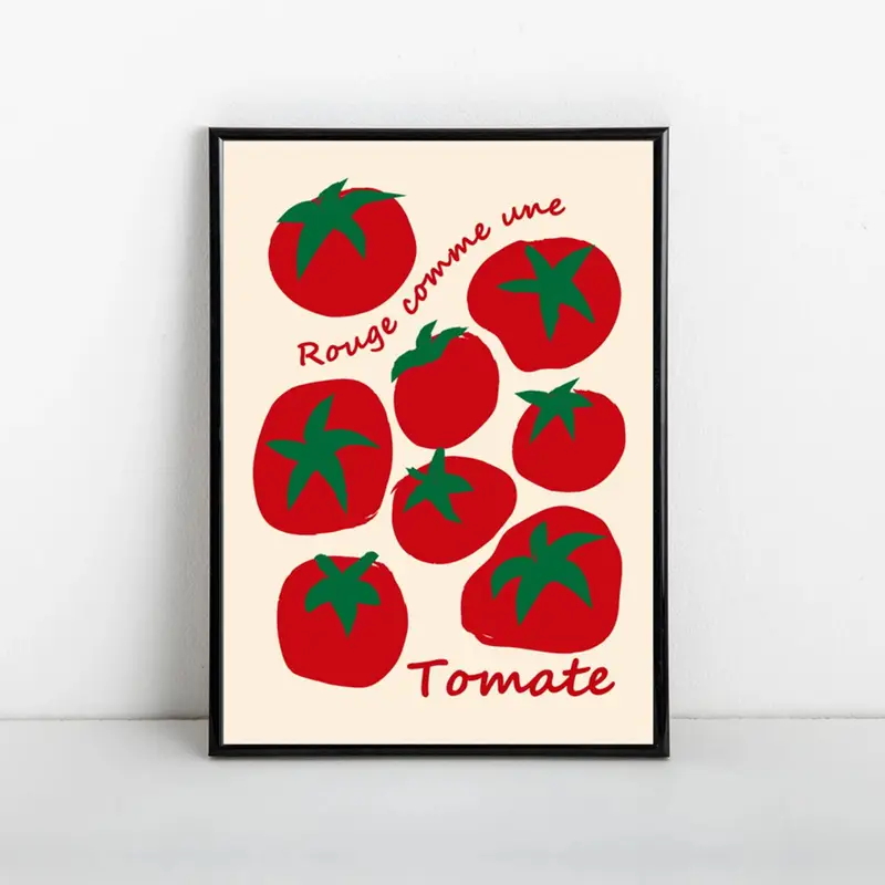 Modern Colorful Red Tomatoes W - Wall Texture Spray recension och pris