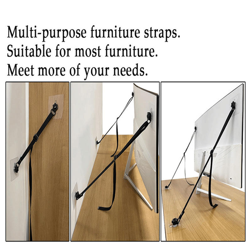 2 Pack Adjustable TV Safety St - Wall Anchor Plastic recension och pris