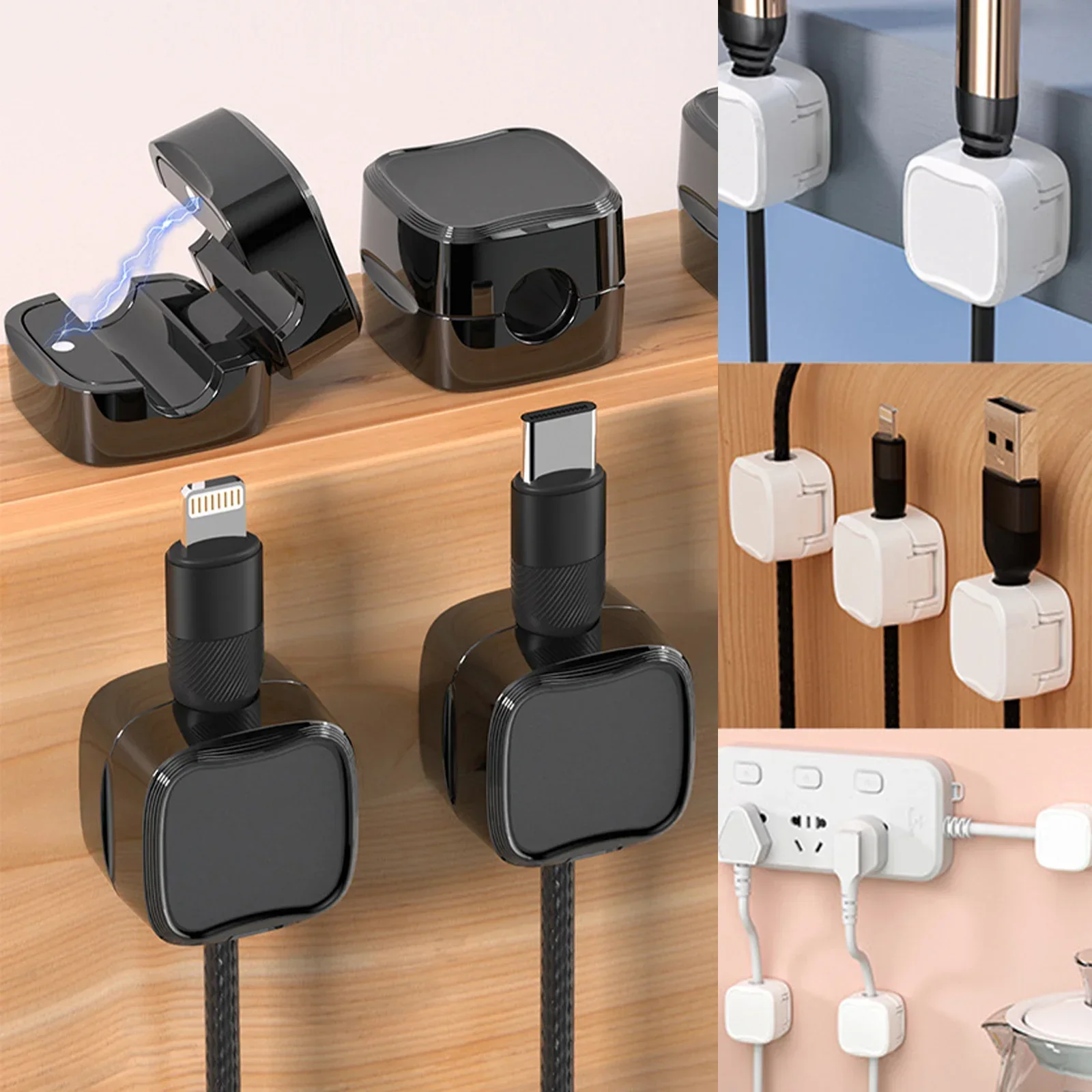 24/6PCS Magnetic Cable Organis - Wall Anchor Plastic recension och pris