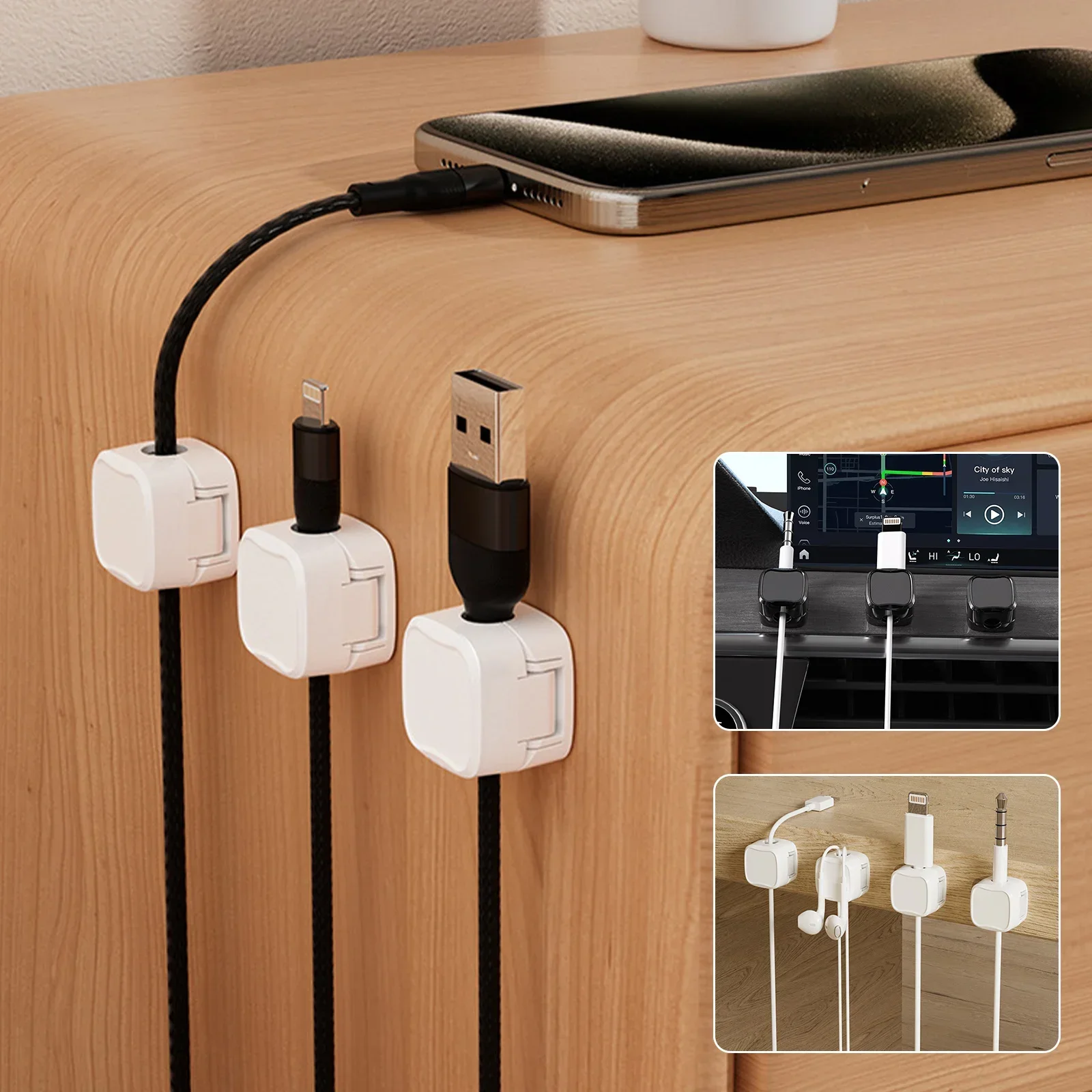 24/6PCS Magnetic Cable Organis - Wall Anchor Plastic recension och pris