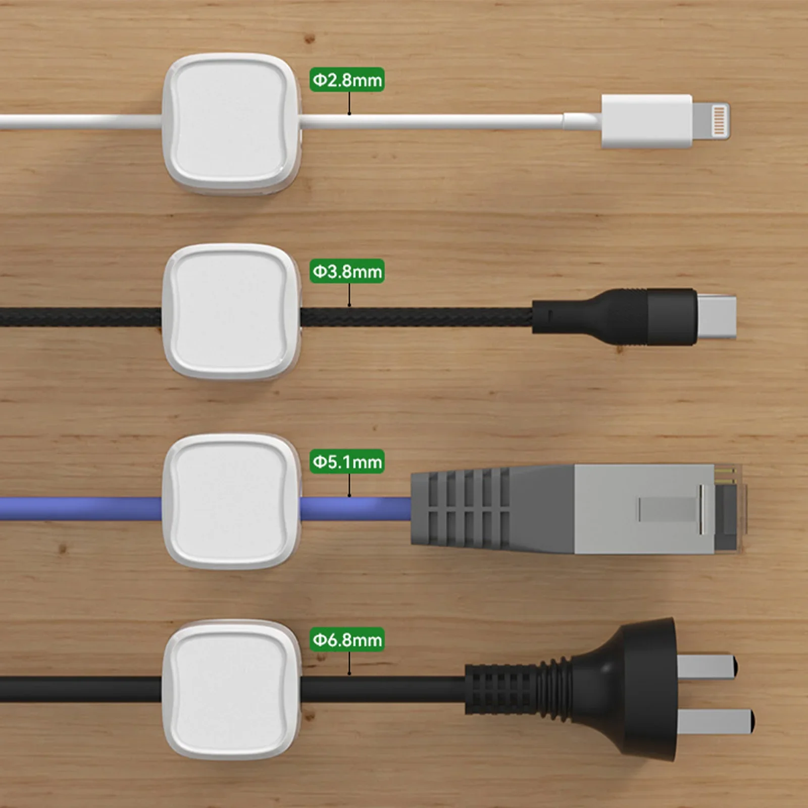 24/6PCS Magnetic Cable Organis - Wall Anchor Plastic recension och pris