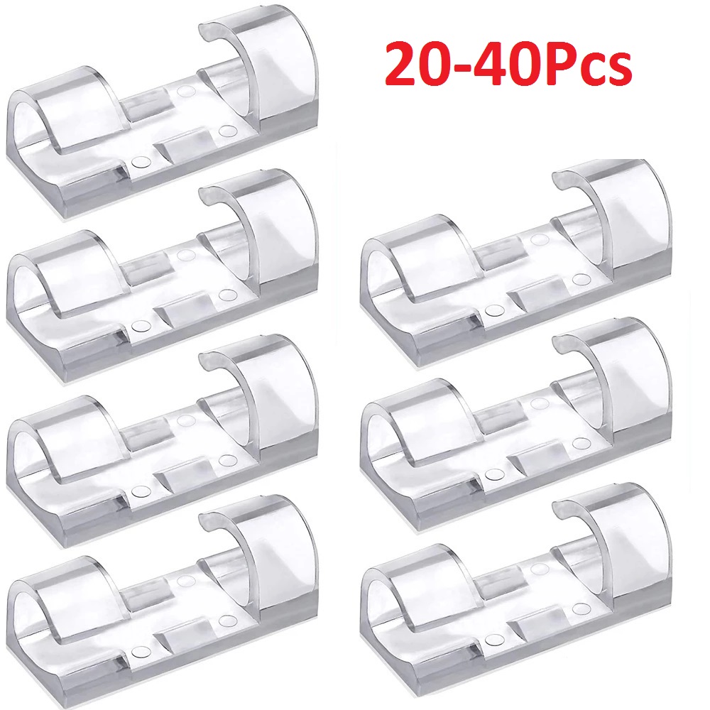 40PCS Cable Organizer Clips Ca - Wall Anchor Plastic recension och pris