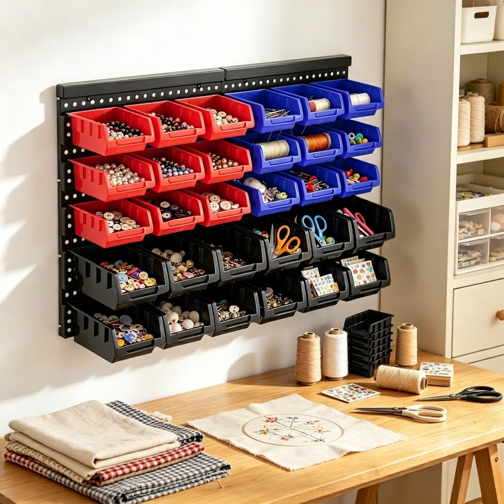 Wall Mounted Storage Bins Orga - Home Improvement Binford Tools recension och pris