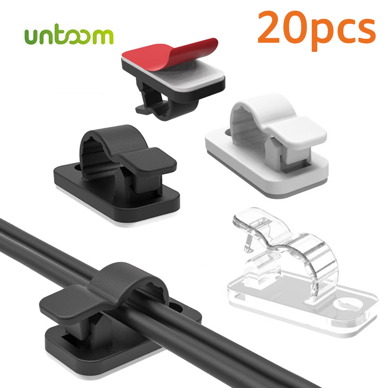 Untoom 20pcs Cable Organizer C - Wall Anchor Plastic recension och pris