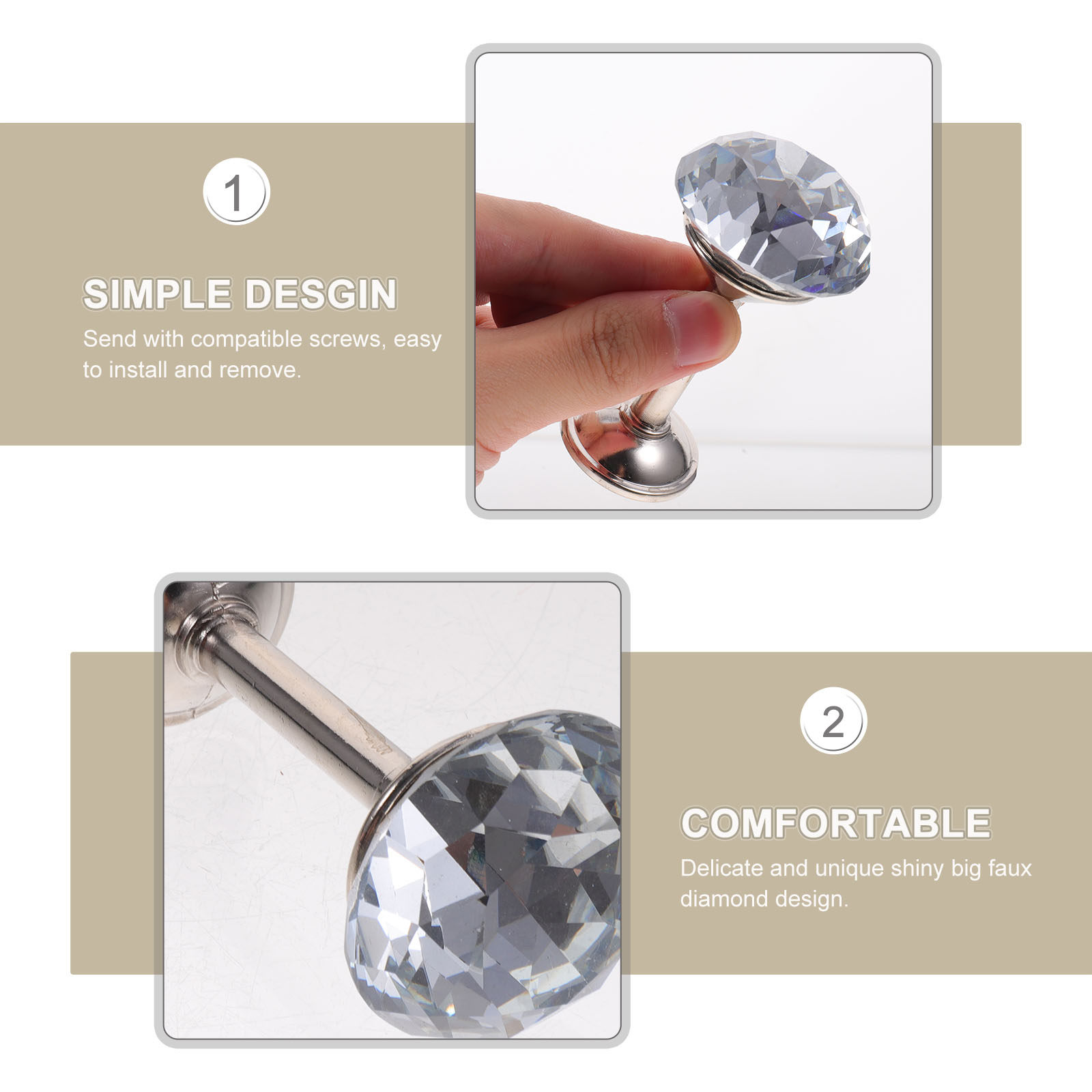 2Pcs Silver Curtains Tiebacks  - Wall Anchor Plastic recension och pris
